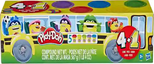 Juego Set Regreso A Clases 5 Colores Play-doh Para Niños