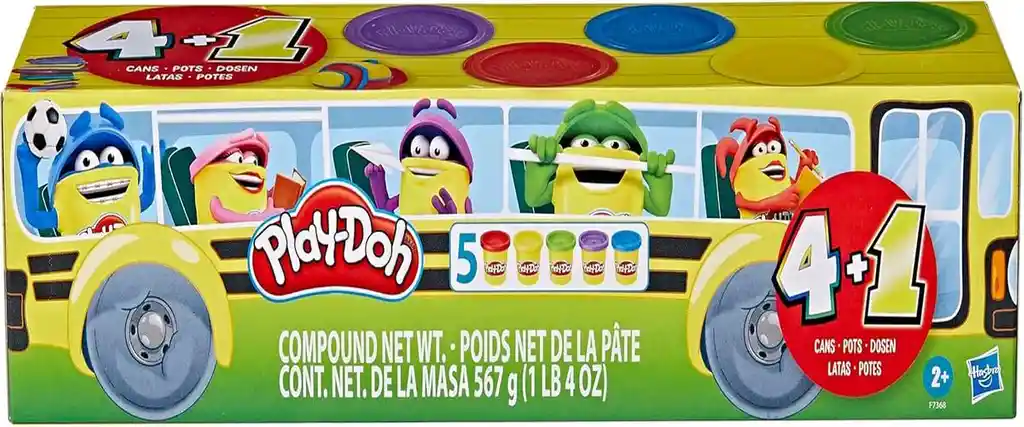 Juego Set Regreso A Clases 5 Colores Play-doh Para Niños