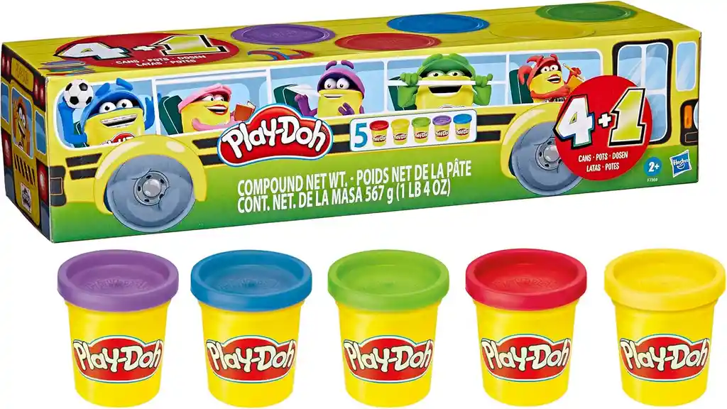 Juego Set Regreso A Clases 5 Colores Play-doh Para Niños