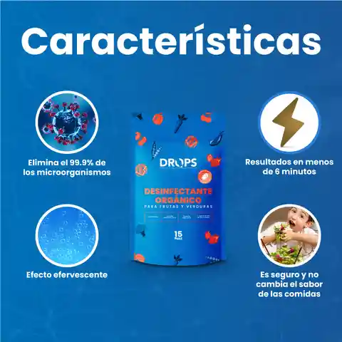 Kit X 2 Unidades Desinfectante Orgánico Para Frutas Y Verduras