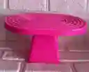 Soporte O Base Para Tortas Ovalada Fucsia Neon