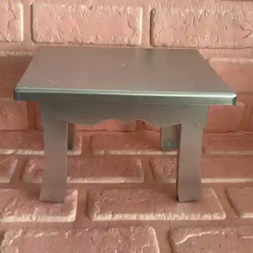 Soporte O Base Para Tortas Cuadrada Mesa Plateada