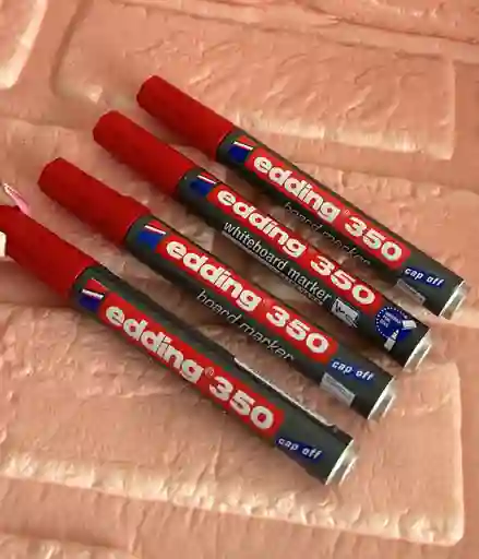 Marcador Borrable Recargable Rojo Edding 350