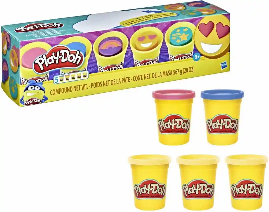 Juego De Set Play-doh De 5 Colores Vibrantes Para Niños