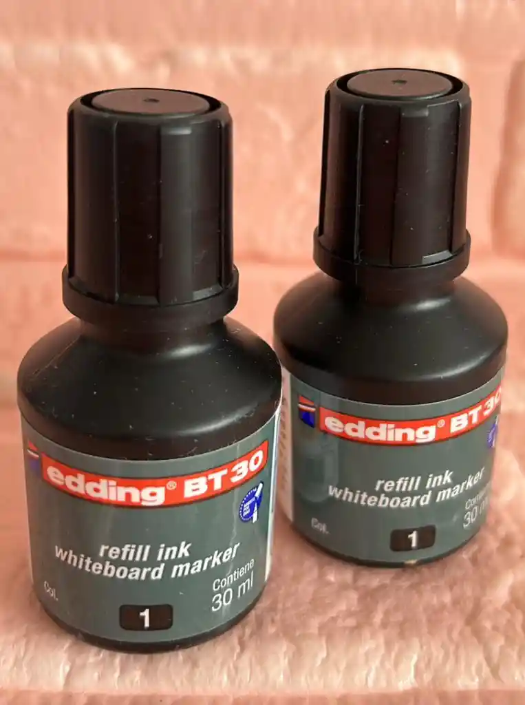 Tinta Para Marcador Borrable Recargable Negro Edding 30ml