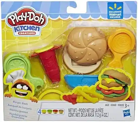 Juego Motricidad Play-doh Crea Hamburguesa Para Niños