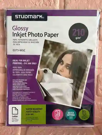 Papel Fotografico Studmark 210 G/m Paquete X20 Hojas