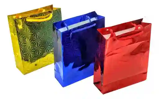 Bolsa Regalo Metalizada Primavera Talla L (32cmx26cm)