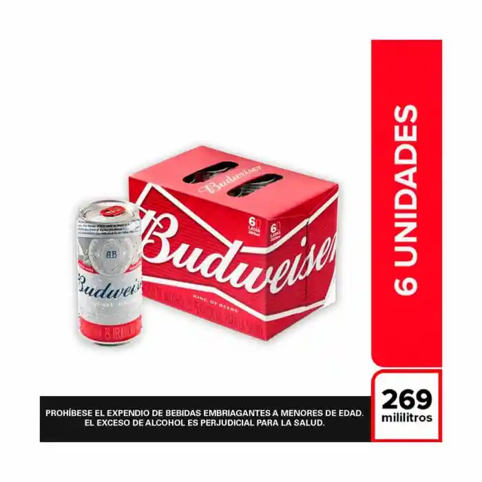 Six Pack Budweiser Lata 269ml