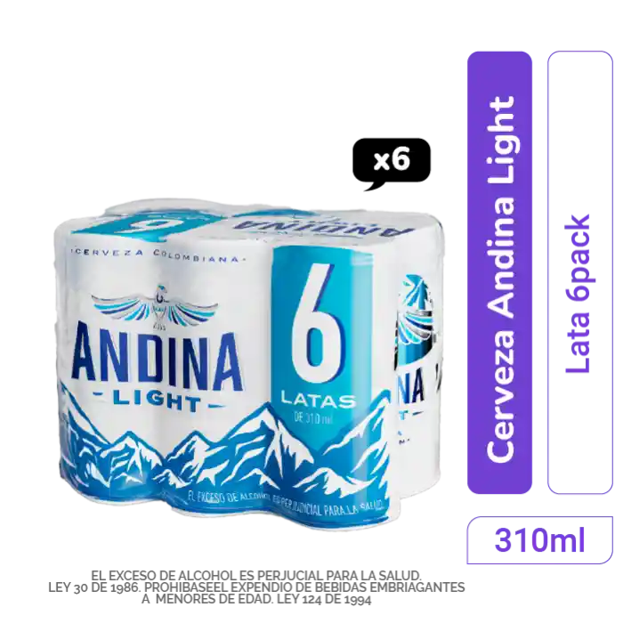 Six Pack Andina Light 310ml