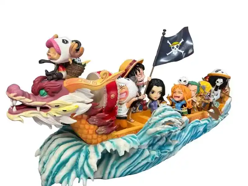 Figura Coleccionable Barco One Piece Grande Dragón Boat Race, Luffy, Nami, Zoro, Sanji, Chopper, Franky, Modelo De Juguete, Regalos De Pvc 35cm