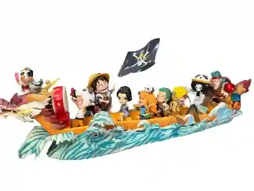 Figura Coleccionable Barco One Piece Grande Dragón Boat Race, Luffy, Nami, Zoro, Sanji, Chopper, Franky, Modelo De Juguete, Regalos De Pvc 35cm