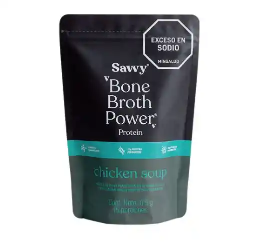 Bone Broth Power Chicken Soup X 375gr Savvy