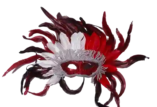 Halloween Hora Loca Antifaz Grande Con Plumas