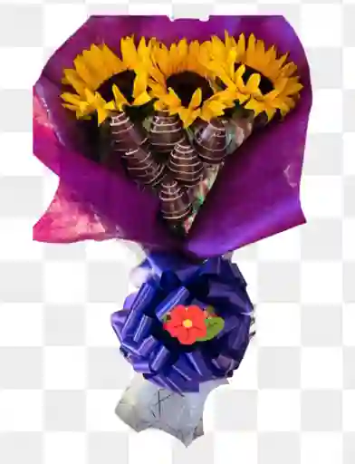Bouquet Girasoles Y Fresas