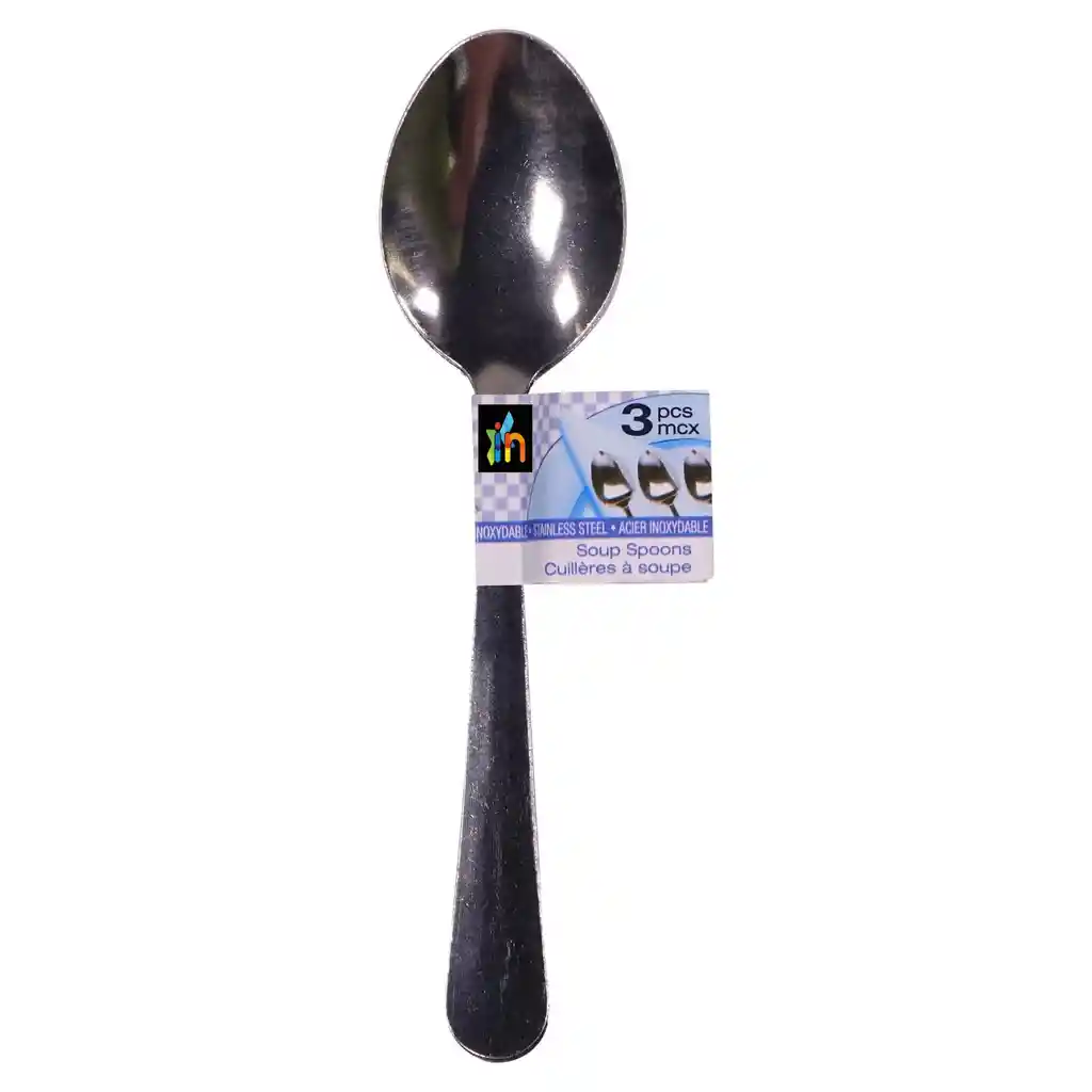 Cuchara En Acero Inoxidable 3 Piezas