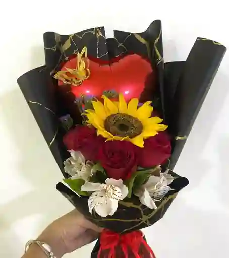 Bouquet, Girasol Y Globo