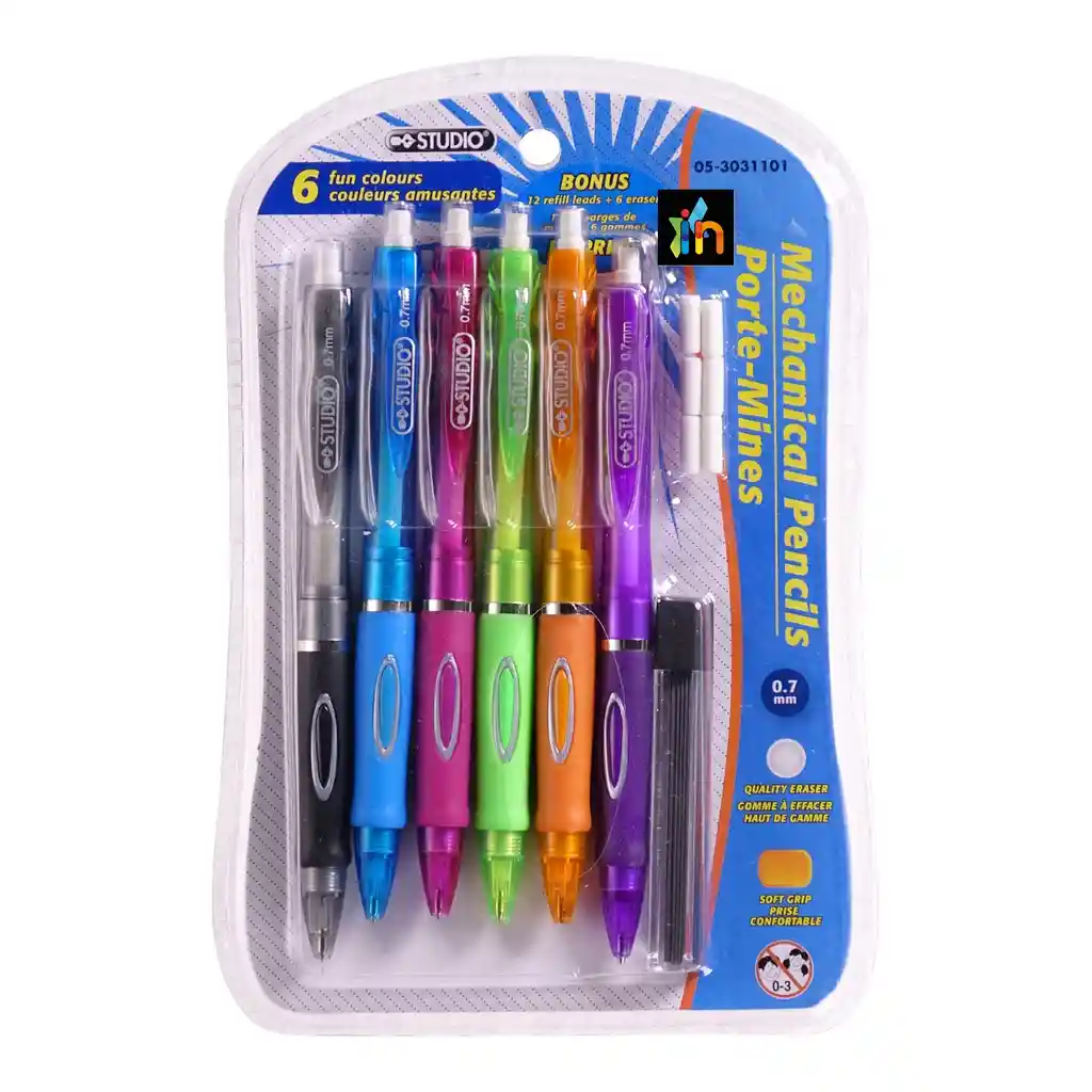 Paquete De Portaminas De Colores Surtidos De 0,7 Mm