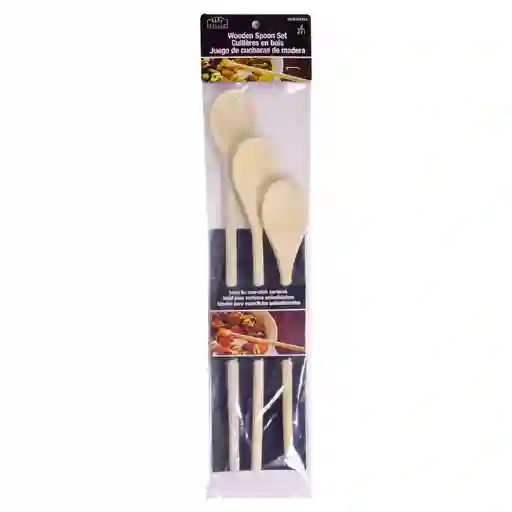 Juego En Madera De Cucharas Para Antiadherente