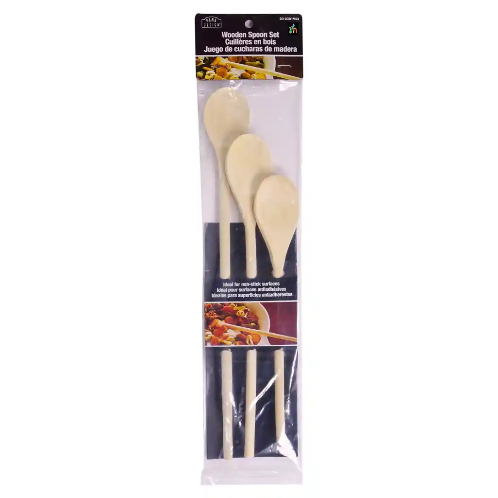 Juego En Madera De Cucharas Para Antiadherente