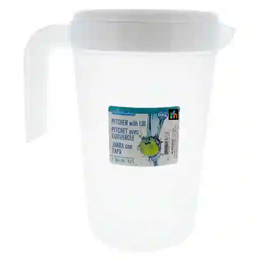 Jarra Con Tapa Y Mango Plastica Para Bebidas