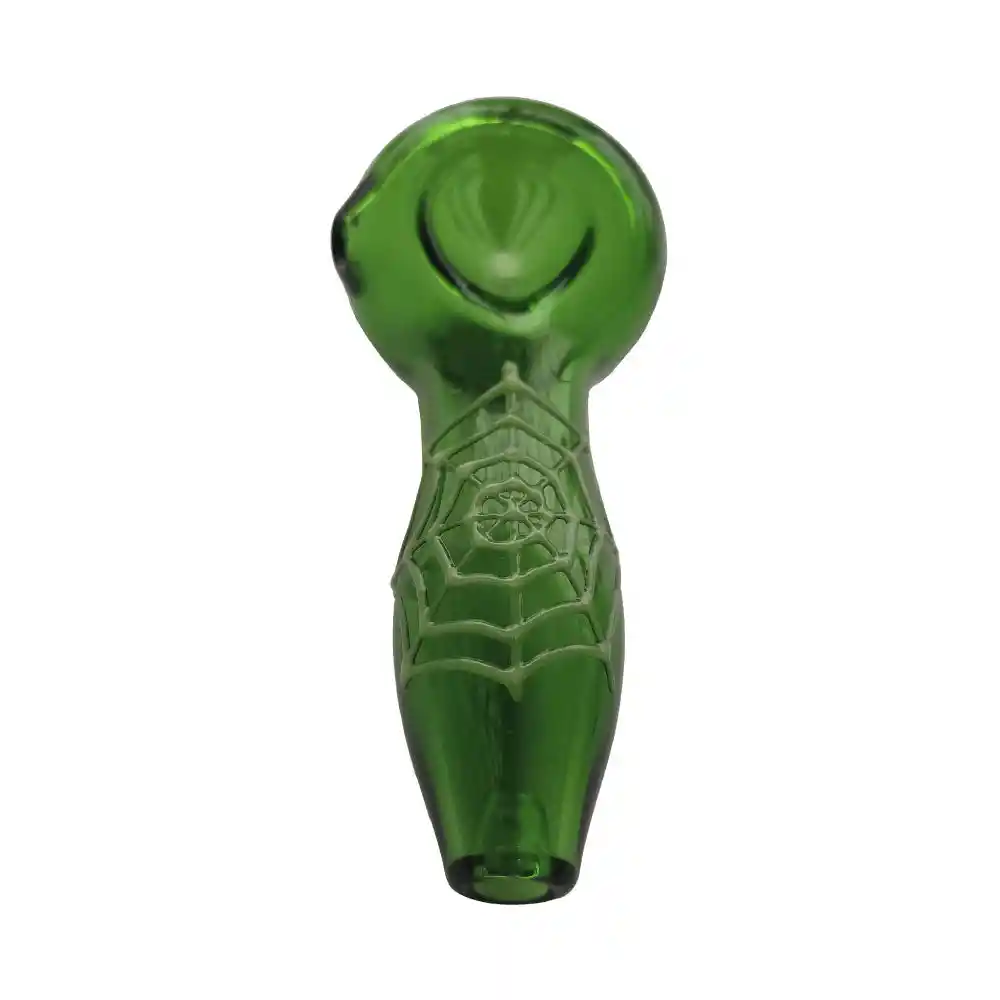 4" Inch Spider Glow In The Dark Glass Hand Pipe