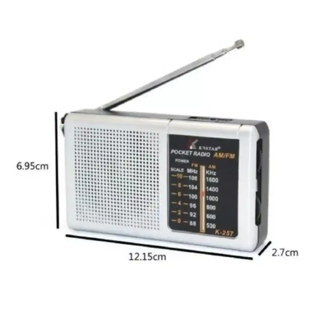 Radio Mini Portatil Bolsillo Ligero Altavoz Integrado Am/ Fm Kn-stard K-257