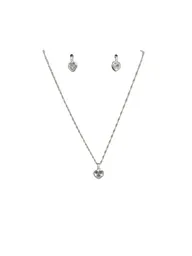 Trio Plata Ley 925 - Corazon Brillante + Estuche De Lujo