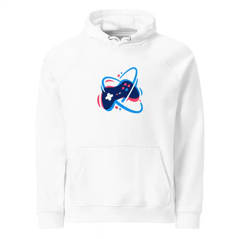 Buzo Unisex Blanco Con Capucha Gamer Talla S