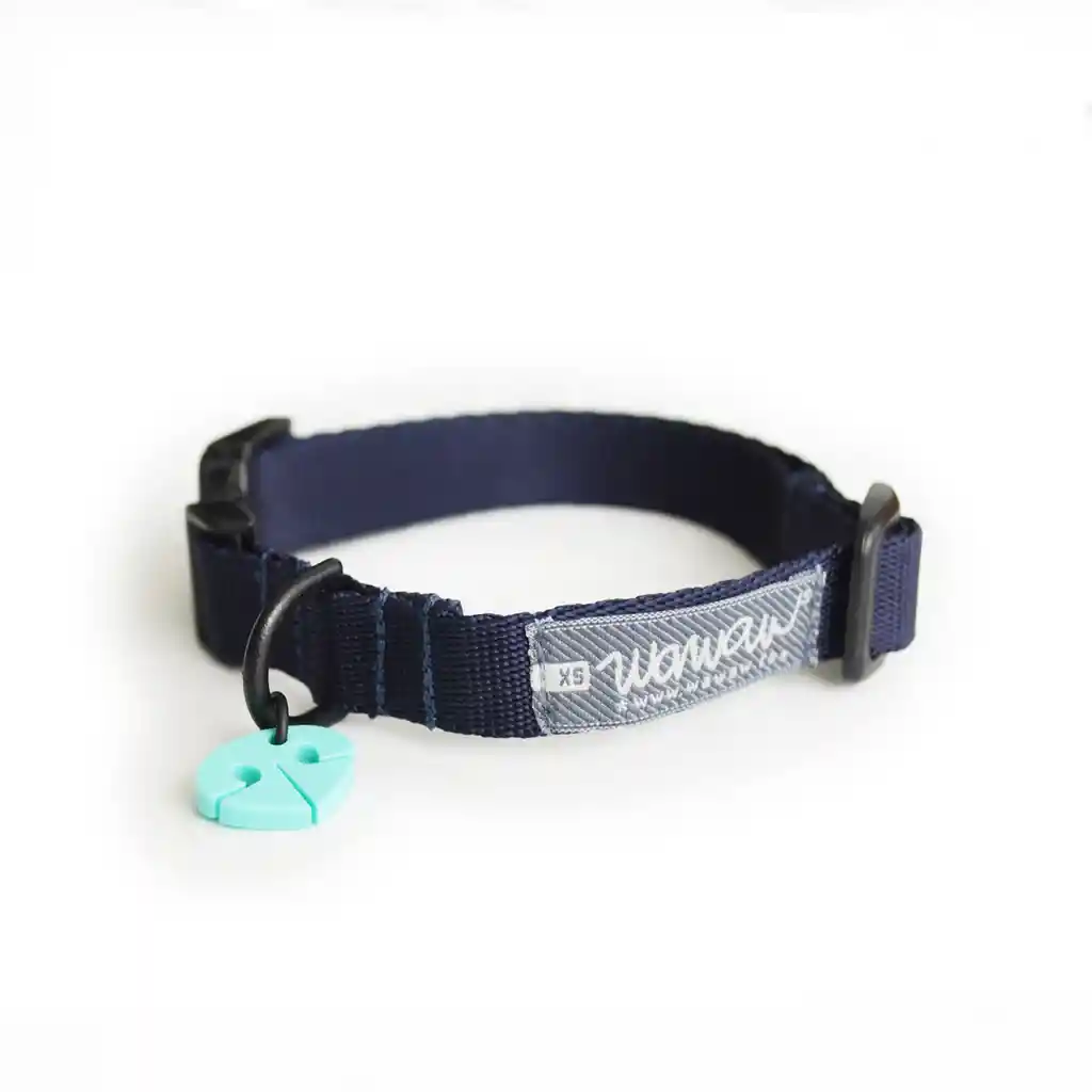 Collar Xs Unicolor Azul Oscuro Nariz