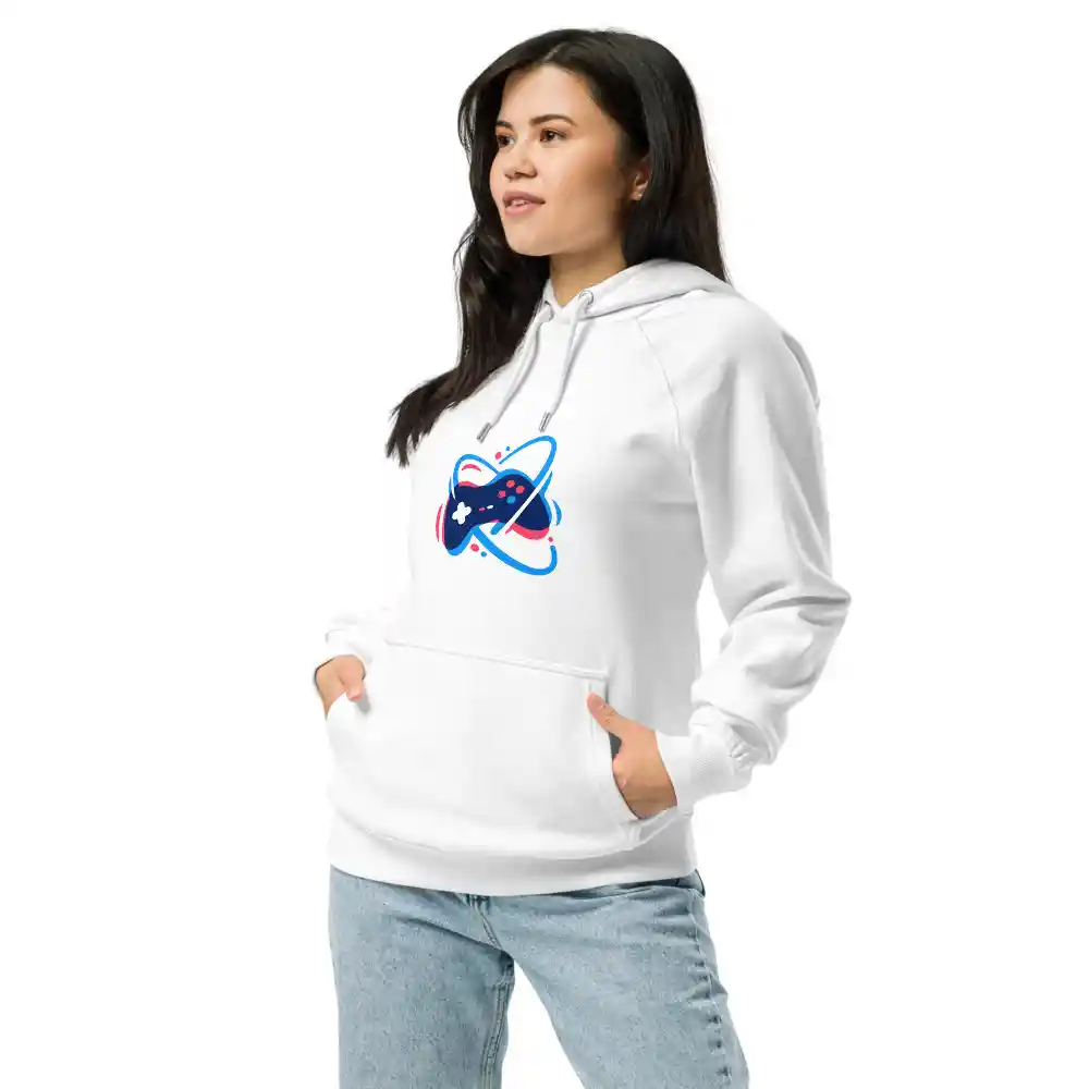 Buzo Unisex Blanco Con Capucha Gamer Talla Xl