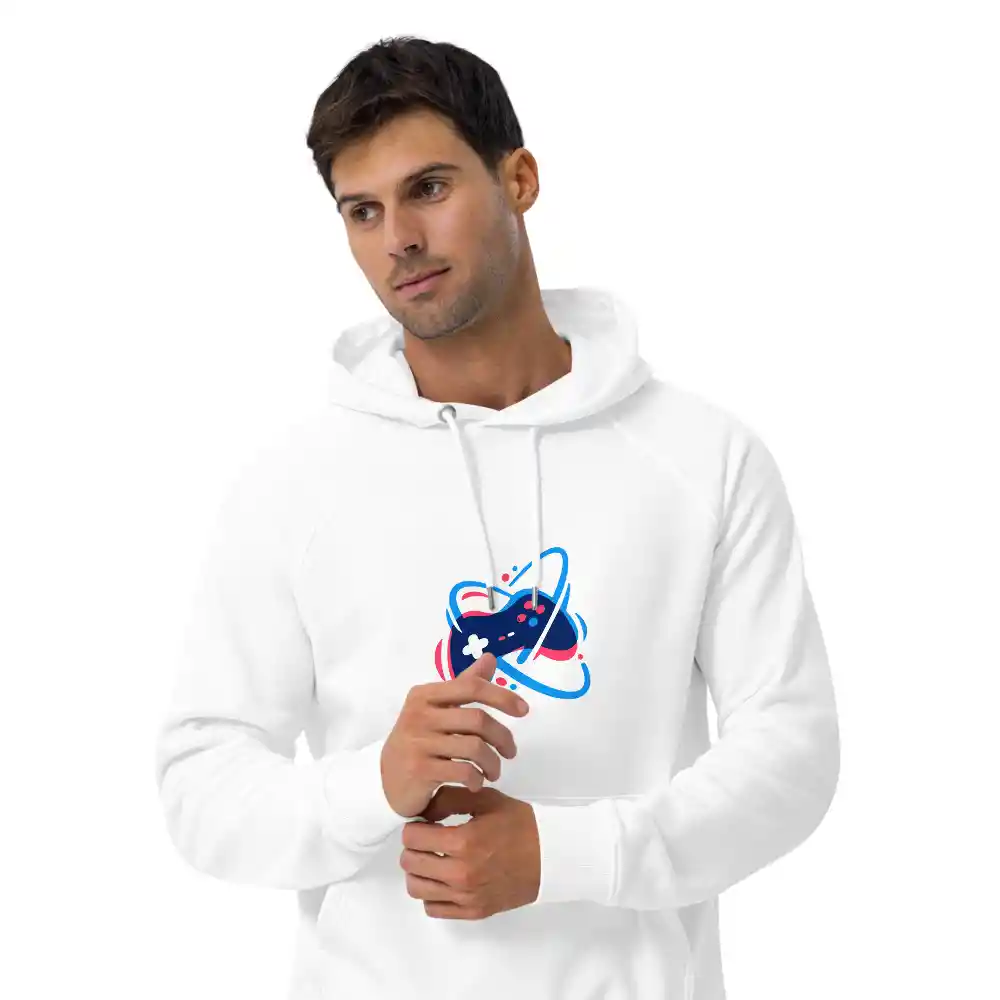 Buzo Unisex Blanco Con Capucha Gamer Talla Xl