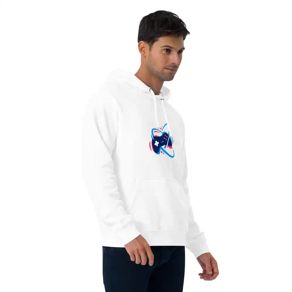 Buzo Unisex Blanco Con Capucha Gamer Talla L