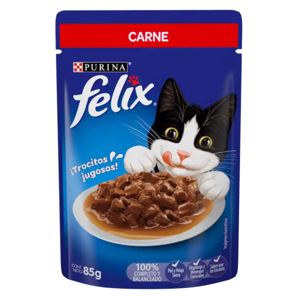 Felix Alimeto Húmedo Para Gatos Sabor Carne