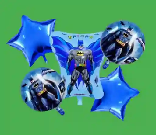 Bouquet X5 Globos Metálizados Batman