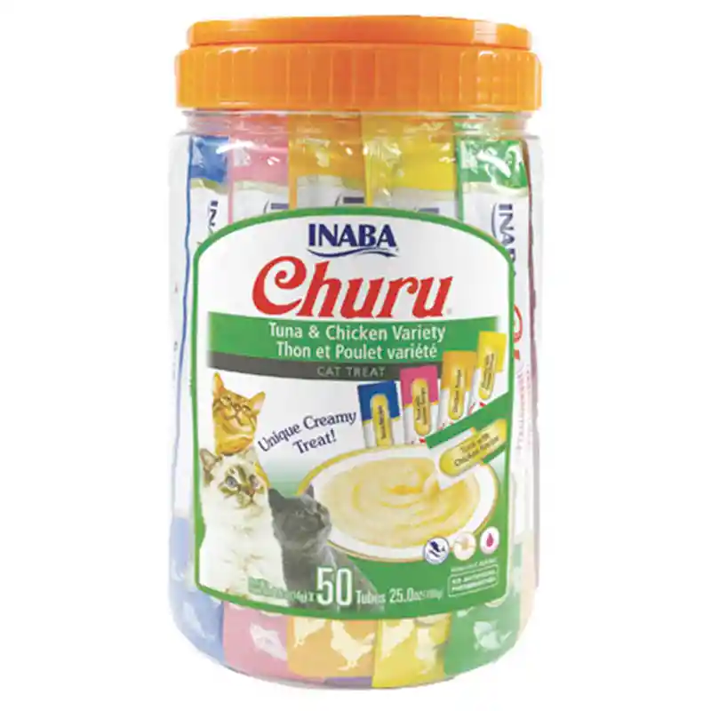 Churu - Inaba Cat Snack Churu Bombonera Variedad De Pollo Y Atún 700 G