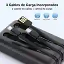 1hora Power Bank Batería Portátil 5.000mah 3 Cables Gar261