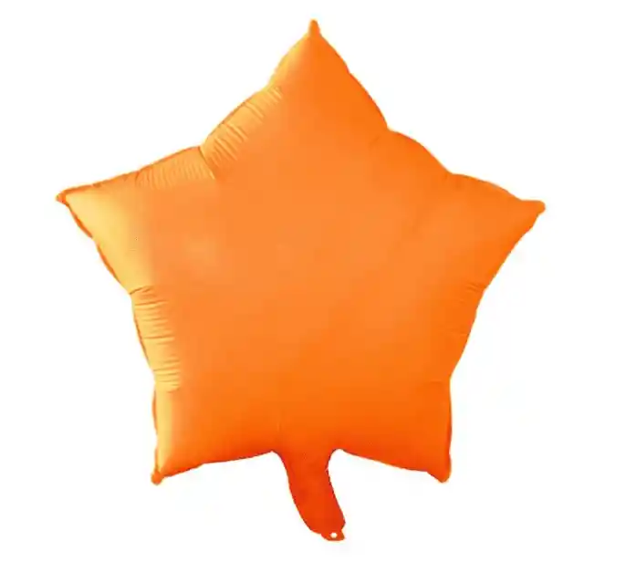 Globo Metalizado Estrella 18" Naranja Neon