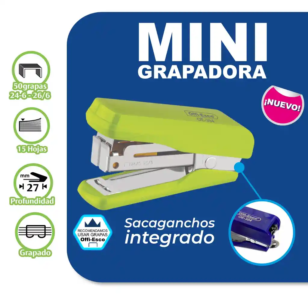 Mini Cosedora/grapadora Offi-esco Oe-304