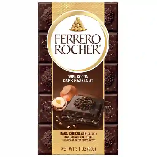 Tableta Ferrero Chocolate Negro Relleno De Avellana Y Cacao 55% Cacao En La Capa Exterior 90g