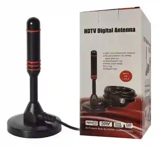 Antena Digital Tdt Señal Potente Hdtv Nia 5 Metros