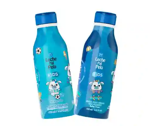 Kit Kids Niño Shampoo + Crema Peinar Leche Pal Pelo 440ml