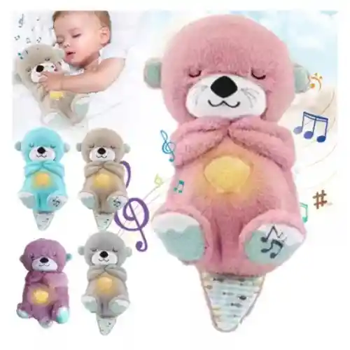 Peluche Que Respira Alivia Ansiedad Insomnio Luz Relajante Nutria