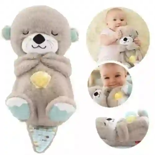 Peluche Que Respira Alivia Ansiedad Insomnio Luz Relajante Nutria