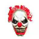 Mascara De Payaso Malo Blanca O Plateada Para Hora Loca, Halloween, Carnaval