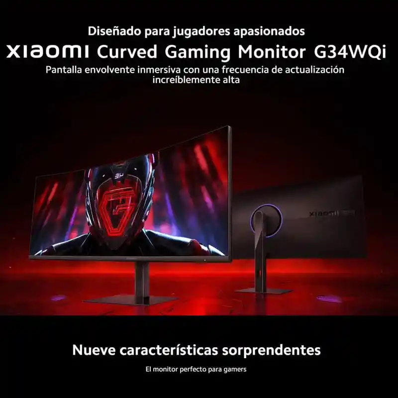 Monitor Gamer Curvo 34 Xiaomi G34wqi Ultrawide 1ms 180hz