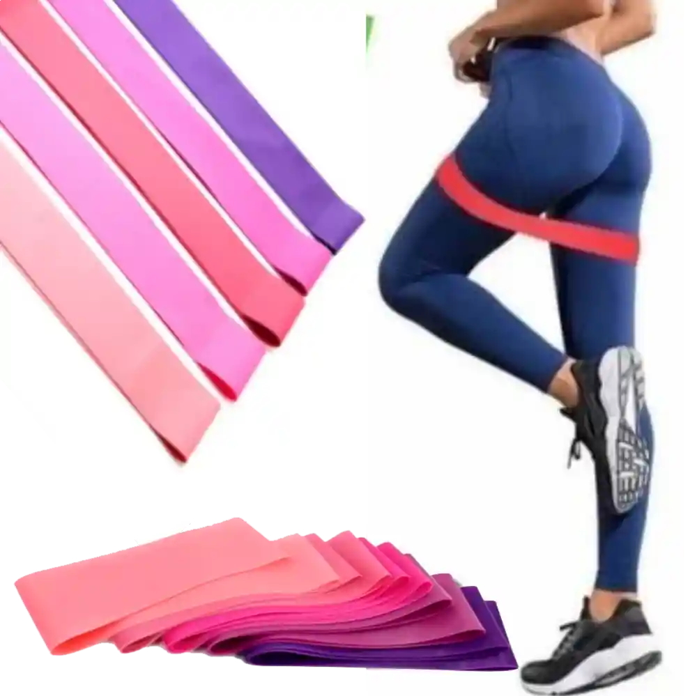 Kit 5 Bandas Resistencia Elasticas Ejercicio Y Terapia Gimnasio