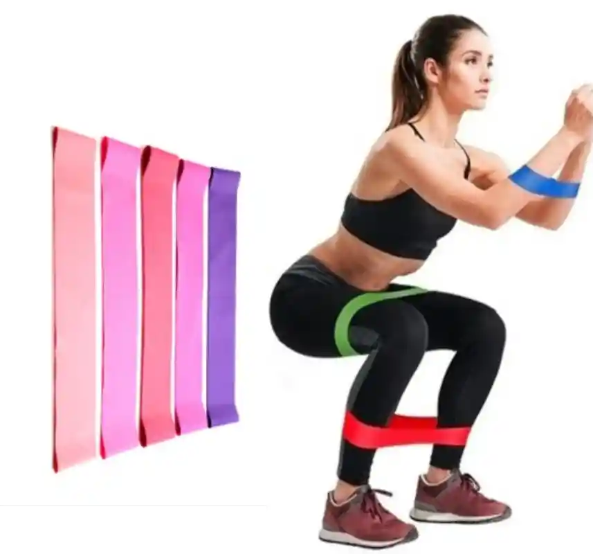 Kit 5 Bandas Resistencia Elasticas Ejercicio Y Terapia Gimnasio