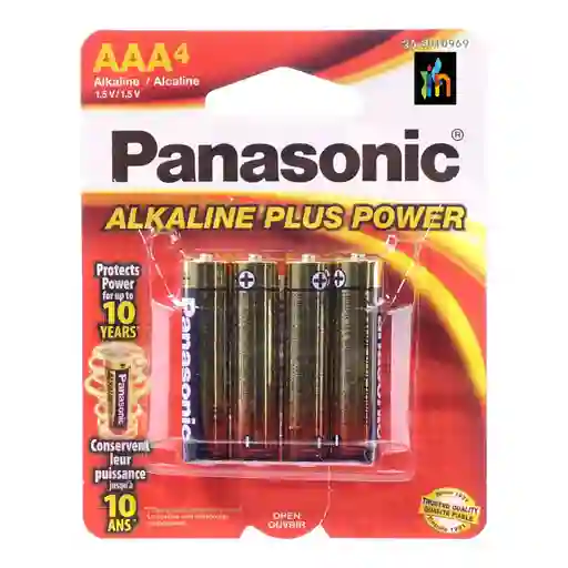 Paquete X4 De Pilas Marca Panasonic Aaa Alcalinas