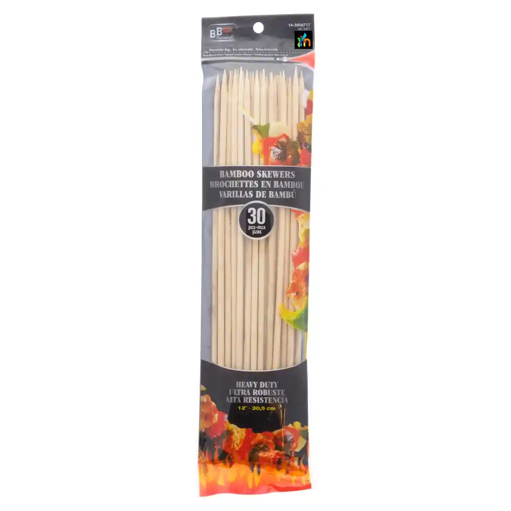 Paquete De Palos Para Pinchos En Bambu De Alta Resitencia